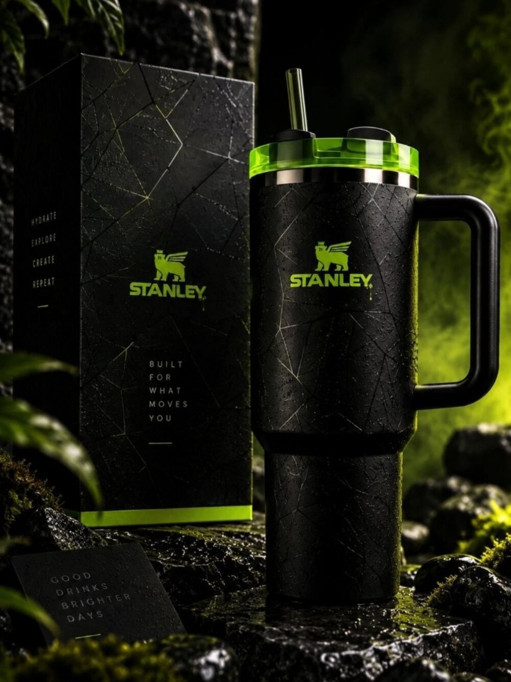 New Stanley Halloween “Web Glow” 40oz Quencher H2.0 Flowstate Tumbler